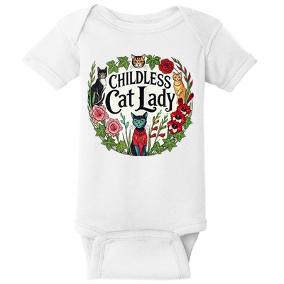 Childless Cat Ladies Against Fascism Baby Bodysuit