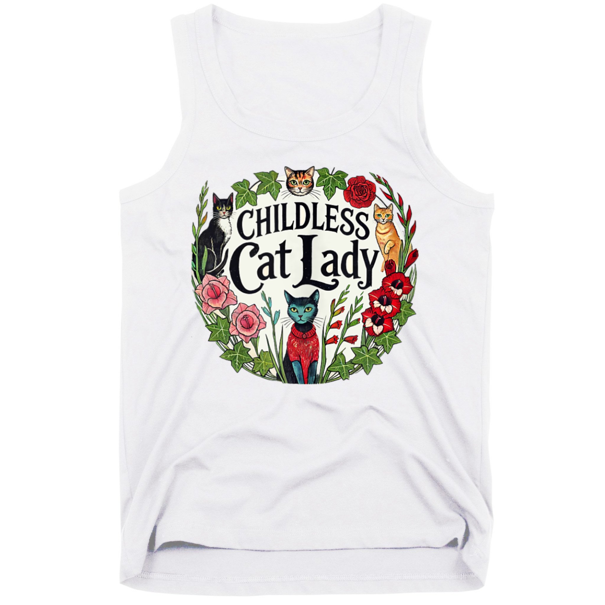 Childless Cat Ladies Against Fascism Tank Top