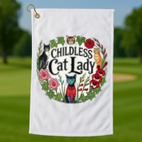 Childless Cat Ladies Against Fascism Golf Towel