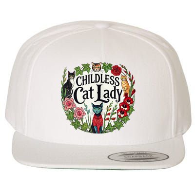 Childless Cat Ladies Against Fascism Wool Snapback Cap
