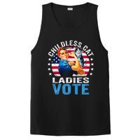 Childless Cat Ladies Vote Funny Vintage Rosie The Riveter PosiCharge Competitor Tank