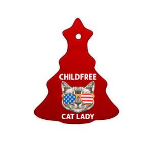 Childfree Cat Lady For Cat Mom Women Cat Lady Ceramic Tree Ornament