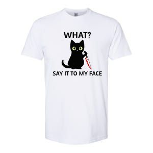 Childless Cat Ladies Funny Cat What Say It To My Face Raglan Baseball Softstyle CVC T-Shirt