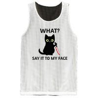 Childless Cat Ladies Funny Cat What Say It To My Face Raglan Baseball Mesh Reversible Basketball Jersey Tank