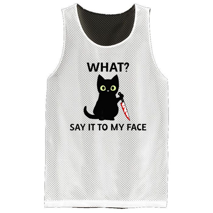 Childless Cat Ladies Funny Cat What Say It To My Face Raglan Baseball Mesh Reversible Basketball Jersey Tank