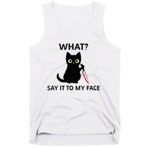 Childless Cat Ladies Funny Cat What Say It To My Face Raglan Baseball Tank Top