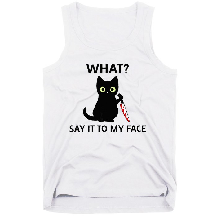 Childless Cat Ladies Funny Cat What Say It To My Face Raglan Baseball Tank Top