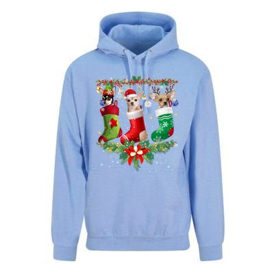 Chihuahua Christmas Lights Gift Funny Xmas Dog Lover Gift Unisex Surf Hoodie