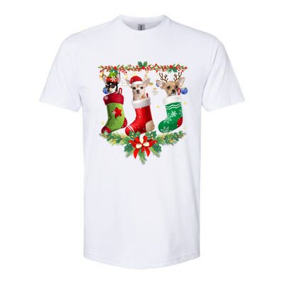 Chihuahua Christmas Lights Gift Funny Xmas Dog Lover Gift Softstyle® CVC T-Shirt