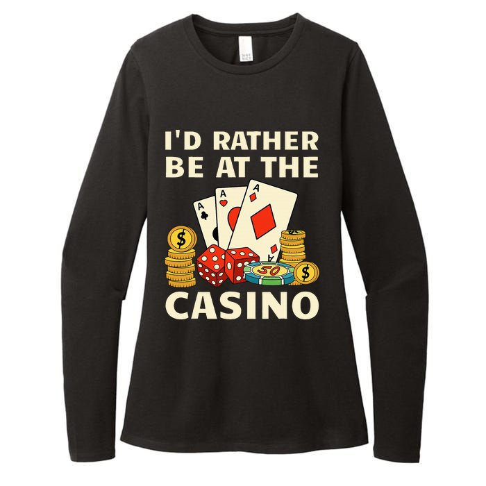 Cool Casino Lover Art Casino Gambling Gambler Womens CVC Long Sleeve Shirt