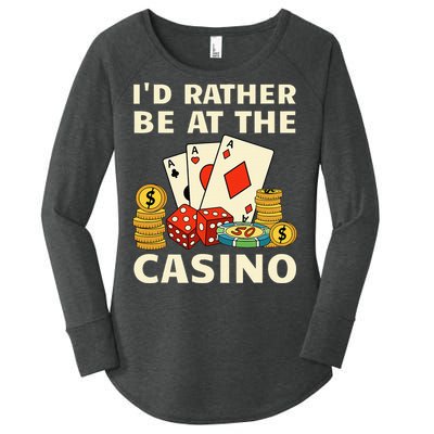 Cool Casino Lover Art Casino Gambling Gambler Women's Perfect Tri Tunic Long Sleeve Shirt