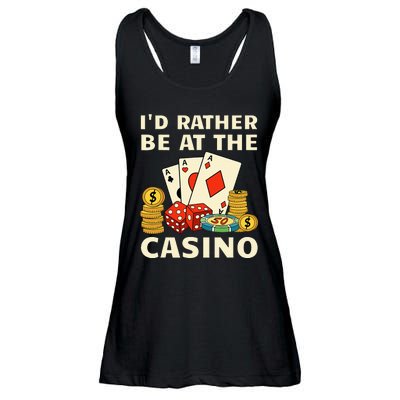 Cool Casino Lover Art Casino Gambling Gambler Ladies Essential Flowy Tank