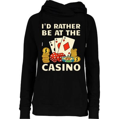 Cool Casino Lover Art Casino Gambling Gambler Womens Funnel Neck Pullover Hood