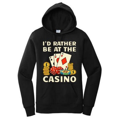 Cool Casino Lover Art Casino Gambling Gambler Women's Pullover Hoodie