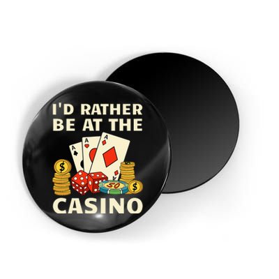 Cool Casino Lover Art Casino Gambling Gambler Magnet