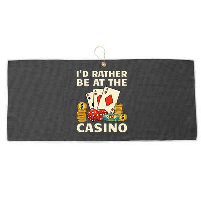 Cool Casino Lover Art Casino Gambling Gambler Large Microfiber Waffle Golf Towel