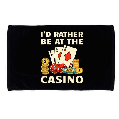 Cool Casino Lover Art Casino Gambling Gambler Microfiber Hand Towel