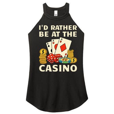 Cool Casino Lover Art Casino Gambling Gambler Women's Perfect Tri Rocker Tank