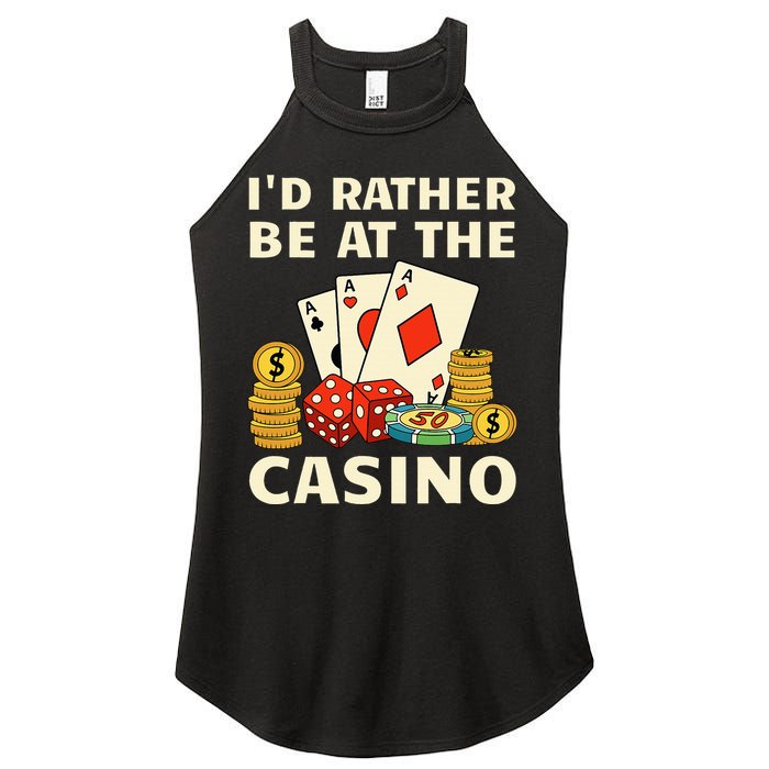 Cool Casino Lover Art Casino Gambling Gambler Women's Perfect Tri Rocker Tank