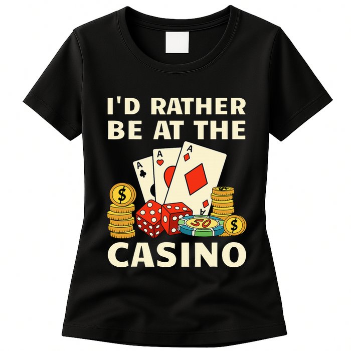 Cool Casino Lover Art Casino Gambling Gambler Women's T-Shirt