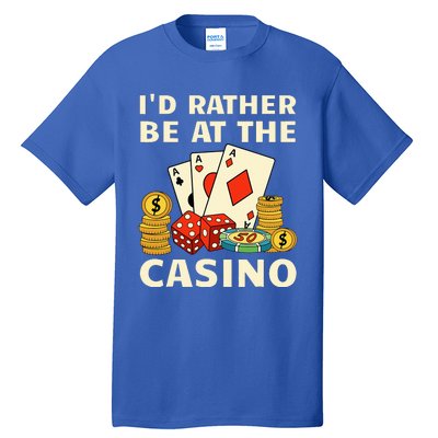 Cool Casino Lover Art For Casino Gambling Gambler Tall T-Shirt