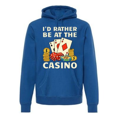 Cool Casino Lover Art For Casino Gambling Gambler Premium Hoodie