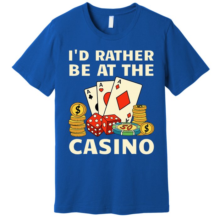 Cool Casino Lover Art For Casino Gambling Gambler Premium T-Shirt