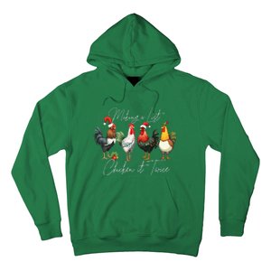 Christmas Chicken Lover Xmas Santa Hat Funny Farm Gift Hoodie