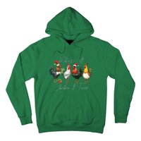 Christmas Chicken Lover Xmas Santa Hat Funny Farm Gift Hoodie