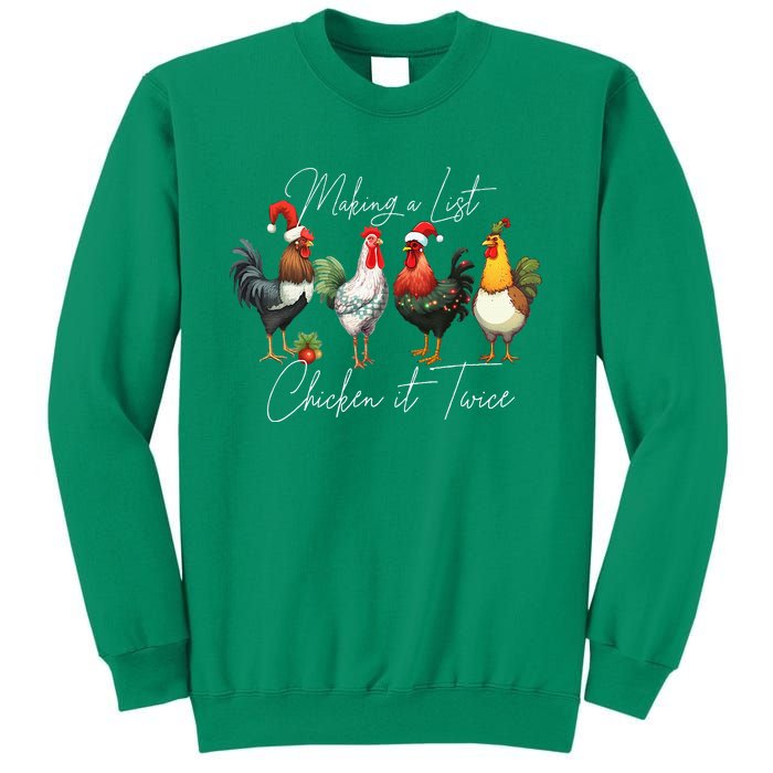 Christmas Chicken Lover Xmas Santa Hat Funny Farm Gift Sweatshirt