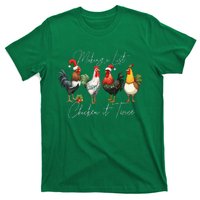 Christmas Chicken Lover Xmas Santa Hat Funny Farm Gift T-Shirt