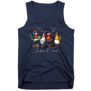 Christmas Chicken Lover Xmas Santa Hat Funny Farm Gift Tank Top