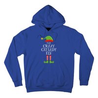 Crazy Cat Lady Elf Funny Christmas Matching Family Pajama Hoodie