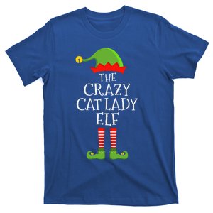 Crazy Cat Lady Elf Funny Christmas Matching Family Pajama T-Shirt