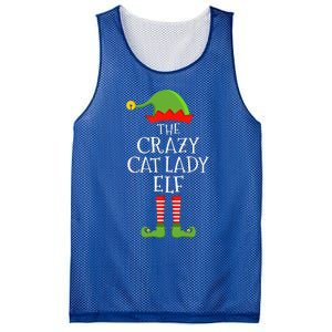 Crazy Cat Lady Elf Funny Christmas Matching Family Pajama Mesh Reversible Basketball Jersey Tank