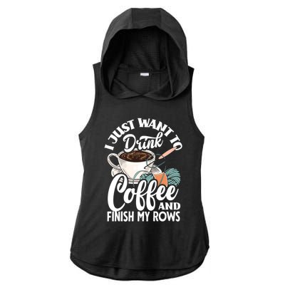 Crochet Coffee Lover Cute Crocheting Gift Ladies PosiCharge Tri-Blend Wicking Draft Hoodie Tank