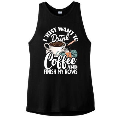 Crochet Coffee Lover Cute Crocheting Gift Ladies PosiCharge Tri-Blend Wicking Tank