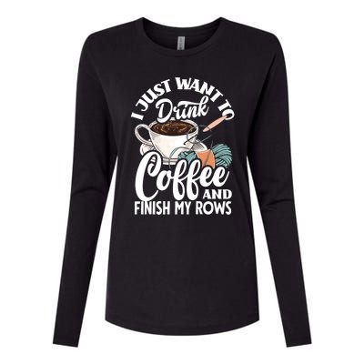 Crochet Coffee Lover Cute Crocheting Gift Womens Cotton Relaxed Long Sleeve T-Shirt