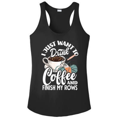 Crochet Coffee Lover Cute Crocheting Gift Ladies PosiCharge Competitor Racerback Tank