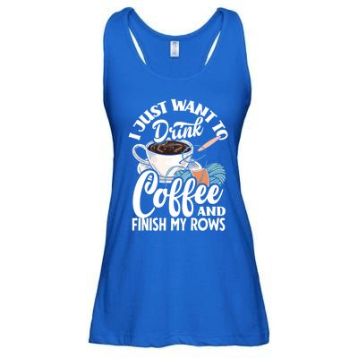 Crochet Coffee Lover Cute Crocheting Gift Ladies Essential Flowy Tank