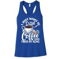 Crochet Coffee Lover Cute Crocheting Gift Women's Racerback Tank