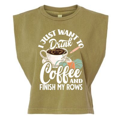 Crochet Coffee Lover Cute Crocheting Gift Garment-Dyed Women's Muscle Tee