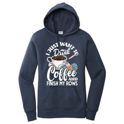 Crochet Coffee Lover Cute Crocheting Gift Women's Pullover Hoodie