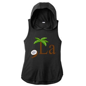 Coconut Comma + La Kamala Harris 2024 President Election Ladies PosiCharge Tri-Blend Wicking Draft Hoodie Tank