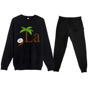 Coconut Comma + La Kamala Harris 2024 President Election Premium Crewneck Sweatsuit Set