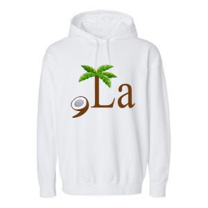 Coconut Comma + La Kamala Harris 2024 President Election Garment-Dyed Fleece Hoodie