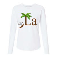 Coconut Comma + La Kamala Harris 2024 President Election Womens Cotton Relaxed Long Sleeve T-Shirt