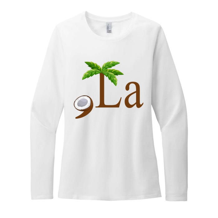 Coconut Comma + La Kamala Harris 2024 President Election Womens CVC Long Sleeve Shirt