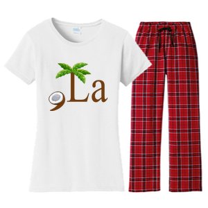 Coconut Comma + La Kamala Harris 2024 President Election Women's Flannel Pajama Set