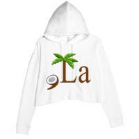 Coconut Comma + La Kamala Harris 2024 President Election Crop Fleece Hoodie